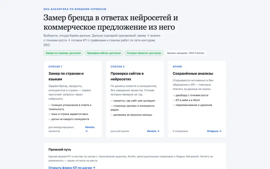 Замер бренда в нейросетях и КП из него
